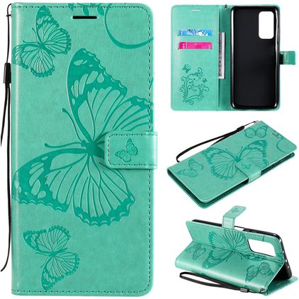 Mobigear Butterfly Xiaomi Mi 10T Pro Klapphülle Portemonnaie - Türkis