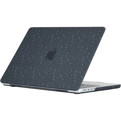 Mobigear Sparkle MacBook Air 13 Zoll (2022-2026) Hardcase Hülle MacBook Case - Schwarz - Model A2681 / A3113 / A3240 / A3449