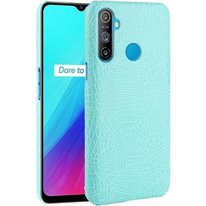 Mobigear Croco Realme C3 Hülle Hardcase Backcover - Türkis