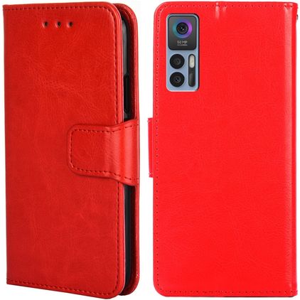 Mobigear Wallet TCL 30 Plus Hülle Klapphülle Geldbörse - Rot