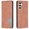 Mobigear Rhombus Slim Samsung Galaxy S23 FE Hülle Klapphülle - Braun