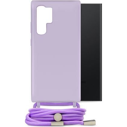 Mobilize Lanyard Gelly Samsung Galaxy S24 Ultra Flexibles TPU Handykette - Pastel Purple
