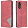 Mobigear Rhombus Slim Samsung Galaxy A55 Hülle Klapphülle - Rot