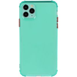 Mobigear Cushion iPhone 12 Pro Max Hülle Flexibles TPU Backcover Stoßfest - Türkis