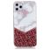 Mobigear Marble iPhone 11 Pro Hülle Flexibles TPU Backcover - Weiß / Rot