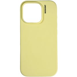 Nudient Base iPhone 16 Pro Max Silikon Hülle Backcover - Pale Yellow
