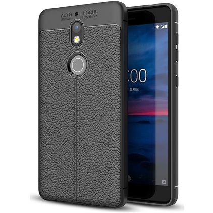 Mobigear Luxury Nokia 7 Hülle Flexibles TPU Backcover - Schwarz