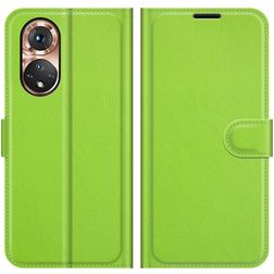 Mobigear Classic HONOR 50 Hülle Klapphülle Geldbörse - Grün