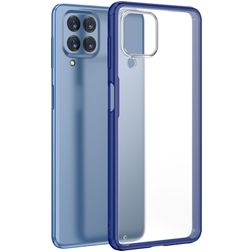 Mobigear Shockproof Samsung Galaxy M53 Hülle Hardcase Backcover - Transparent / Blau