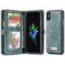 Caseme 008 iPhone X Hülle Abnehmbare 2in1 Klapphülle Geldbörse - Blau