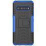 Mobigear Tire LG V60 ThinQ Hülle Hardcase Backcover Stoßfest mit Ständer - Schwarz / Blau