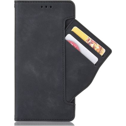 Mobigear Slide Wallet POCO F4 GT Hülle Klapphülle Geldbörse - Schwarz