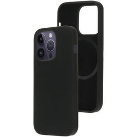 Mobiparts iPhone 14 Pro Silikon MagSafe Hülle Backcover - Schwarz