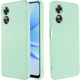 Mobigear Rubber Touch OPPO A17 Silikon Hülle Backcover - Grün