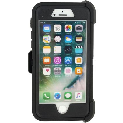 Xccess Survivor Essential iPhone SE (2020) Hülle Hardcase Backcover Stoßfest mit Ständer - Schwarz