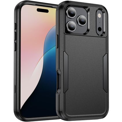 Mobigear Ultra Tough iPhone 17 Pro Hülle Hardcase Backcover Stoßfest - Schwarz