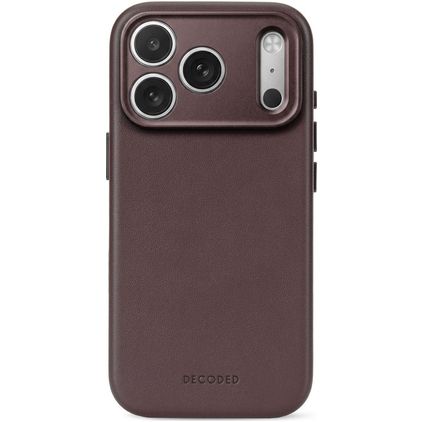 Decoded iPhone 18 Pro MagSafe Hülle Echtes Leder Backcover Stoßfest - Chocolat Brown