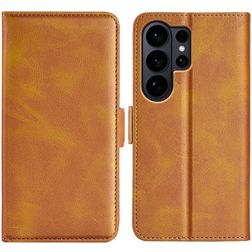 Mobigear Slim Magnet Samsung Galaxy S26 Ultra Hülle Klapphülle Geldbörse - Cognac