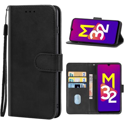 Mobigear Wallet Samsung Galaxy M32 5G Hülle Klapphülle Geldbörse - Schwarz
