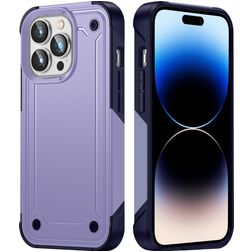 Mobigear Slim Armor iPhone 14 Pro Hülle Hardcase Backcover Stoßfest - Lila