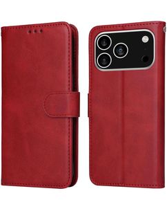 Mobigear Wallet iPhone 18 Pro Klapphülle Portemonnaie - Rot