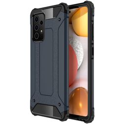 Mobigear Outdoor Samsung Galaxy A52 Hülle Hardcase Backcover Stoßfest - Marineblau