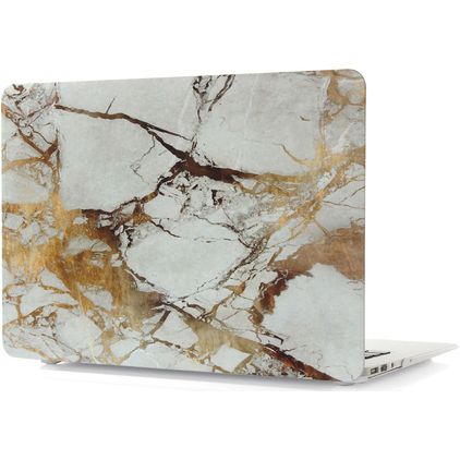 Mobigear Marble MacBook Pro 13 Zoll (2016-2023) Hardcase Hülle MacBook Case - Braun - Model A1706 / A1708 / A1989 / A2159 / A2289 / A2251 / A2338