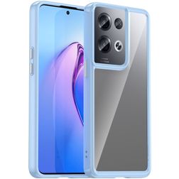 Mobigear Crystal OPPO Reno 8 Pro 5G Hülle Hardcase Backcover - Transparent / Blau