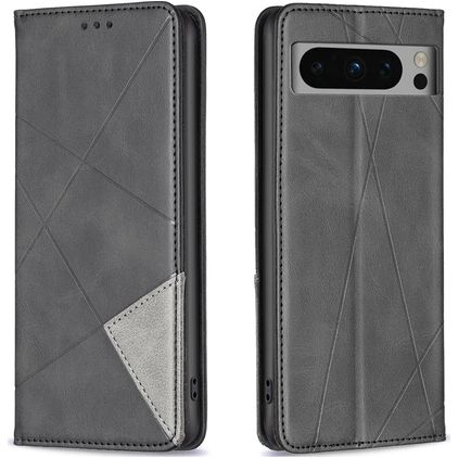 Mobigear Rhombus Slim Google Pixel 8 Pro Hülle Klapphülle - Schwarz