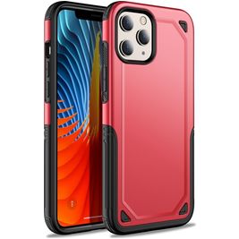 Mobigear Slim Armor iPhone 12 Pro Max Hülle Hardcase Backcover Stoßfest - Rot