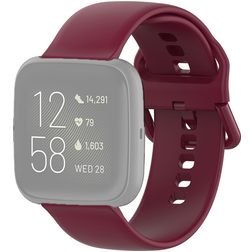 Mobigear Sport Buckle Silikon Fitbit Versa 2 Armband Dornschließe - Rot