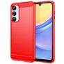 Mobigear Brushed Slim Samsung Galaxy A56 Hülle Flexibles TPU Backcover - Rot