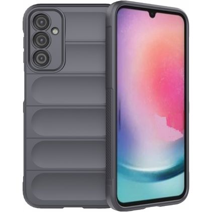 Mobigear Bumpy Samsung Galaxy A24 Hülle Flexibles TPU Backcover - Charcoal