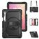 Mobigear SureGrip XGuard Samsung Galaxy Tab S11 Hülle Kunststoff / Silikon Backcover + Stylus-Halter + Schultergurt + Ständer - Schwarz