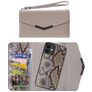 Mobilize Elegant Magnet iPhone 11 Hülle Abnehmbare 2in1 Clutch - Beige Snake