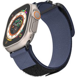Mobigear Outdoor Nylon Apple Watch Armband Klettverschluss - 42/41/40/38 mm - Dunkelblau