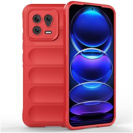 Mobigear Bumpy Xiaomi 13 Hülle Flexibles TPU Backcover - Rot