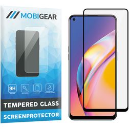 Mobigear Premium OPPO A94 Panzerglas Displayschutz - Hüllenfreundlich - Schwarz