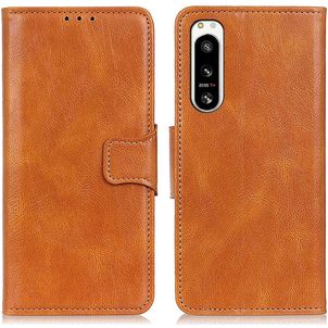 Mobigear Classy Sony Xperia 5 IV Hülle Klapphülle Geldbörse - Cognac