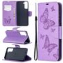 Mobigear Butterfly Samsung Galaxy S21 Plus Hülle Klapphülle Geldbörse - Lila