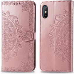 Mobigear Mandala Patten Wallet Rose Gold Case Xiaomi redmi 9A
