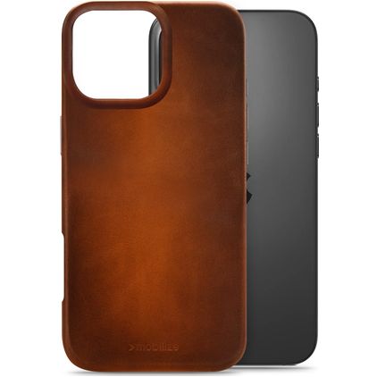 Mobilize Premium iPhone 16 Pro Max MagSafe Echtleder Backcover - Burned Cognac
