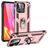 Mobigear Armor Ring Xiaomi Redmi 10C Hülle Hardcase Backcover Stoßfest mit Ringhalter - Roségold