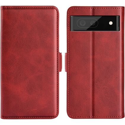 Mobigear Slim Magnet Google Pixel 6a Hülle Klapphülle Geldbörse - Rot