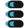 Xccess Selfie Camera Webcam-Abdeckung mit Privacy-Schieber - Schwarz (3er Pack)
