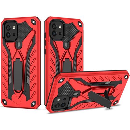 Mobigear Armor Stand Samsung Galaxy A03 Hardcase Backcover Shockproof mit Ständer - Rot