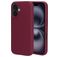 Mobiparts iPhone 16 Silikon Hülle Backcover - Plum Red