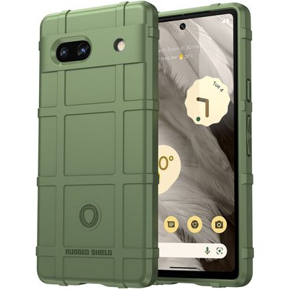 Mobigear Rugged Shield Google Pixel 7a TPU (flexibel) Backcover Shockproof - Grün