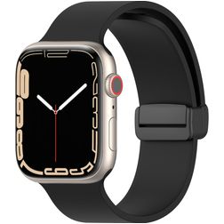 Mobigear Sport Mag Silikon Apple Watch Armband Magnetverschluss - 42/41/40/38 mm - Schwarz