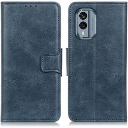 Mobigear Classy Nokia X30 Hülle Klapphülle Geldbörse - Blau